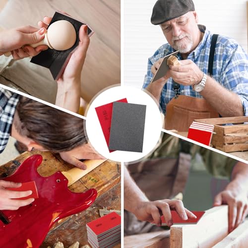 32pcs Sanding Sponge Set, 12 Different Grades of Sanding Block 180-3000Grits, Reusable Wet and Dry 4"x3" Sand Paper for Metal Wood Drywall Walls Stone Automotive Paint Plastic DIY(Variety of Grits)