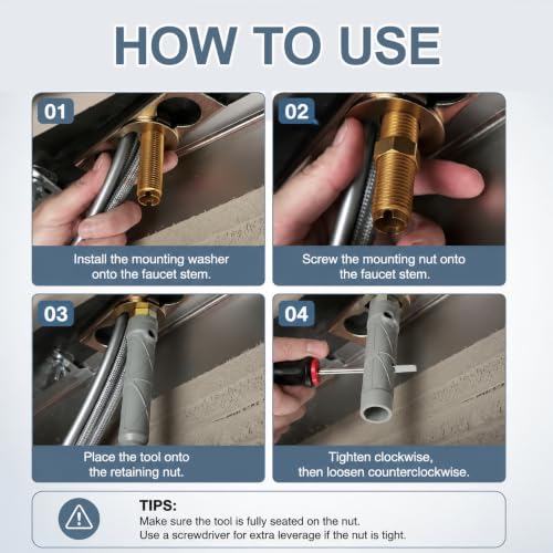 Sink Wrench Faucet Wrench Tool - Compatible with Moen 118305, Multifunctional Kitchen Faucet Installation & Removal Tool for Sink Drain Repair