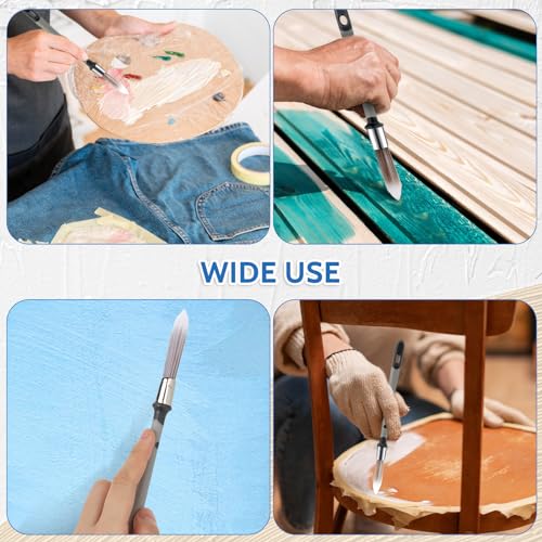 3 Pcs Paint Brushes for Painting Walls 0.37 Inch Small Paint Brush, Trim Paint Brushes Edge Painting Tool for Baseboards Furniture House Wall Corners Detail Paint Edger Brush and Touch Up Painting