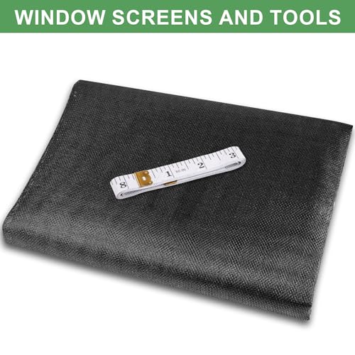 48"X102" Window Screen Replacement, Fiberglass Window Screen Mesh, Replacement Window Screens, Window Screen Door Repair Kit for Patio Porch Sliding Door House Windows Pool Pet, with Ruler - size: 48"x102"