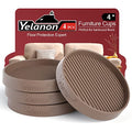 Yelanon Furniture Coasters 4 Pcs 4" Round Brown Caster Cups for Hardwood - size: 4pcs 4" Round Brown
