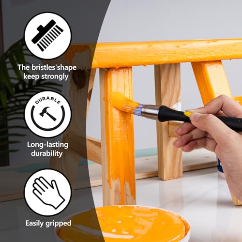 Mister Rui Paint Brushes Set, 4 Pack Angled Brushes for Trim and Wall - size: 4PCS, 0.6", 2" Short 2, 2.5"