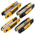MULWARK 4 Pack Folding Allen Wrenches Sets | 17-Piece Complete Metric & Standard SAE Hex Key Set with Portable Holders for Basic Home Repair, Furniture Assembly, and DIY Projects - style: 34 pcs Metric SAE