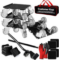 Furniture Movers with 5 Wheels, Heavy Duty Furniture Dolly - color: Black, size: 5.3x5.3 IN