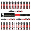 GEINXURN Anti-Slip Hex Impact Tough Magnetic Screwdriver Bits Set 2 in. PH1/PH2/PH3 Insert Driver Bits,40Pack 1/4 Inch Hex Shank Phillips Cross Screwdriver Bits Set with 1Pcs Impact Bit Holder - size: 41pcs-2“