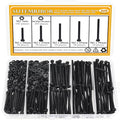 305 Pieces M3 x 30/35/40/45/50mm Hex Socket Head Cap Screws Nuts Washers Set Black, Sutemribor M3 Long Screws, M3 Black Screws Nuts Washers Assortment Kit, 12.9 Grade Alloy Steel, Fully Threaded - size: M3 x 30-50mm, style: Socket Head