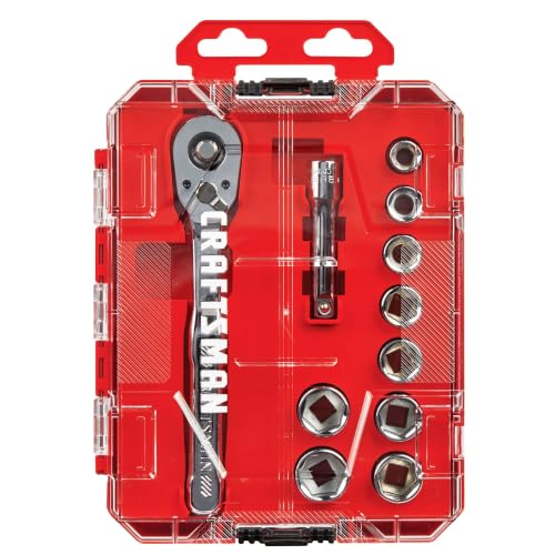 CRAFTSMAN Mechanics Tool Set, 3/8 Inch Drive, SAE, 11 Piece, 90-Tooth (CMMT12126) - style: NEW SAE 11 Piece