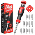 SHARDEN Multi ScrewDriver Set 26 in 1 All in One Adjustable Screw Driver - color: Red, size: Extendable-NonRatchet