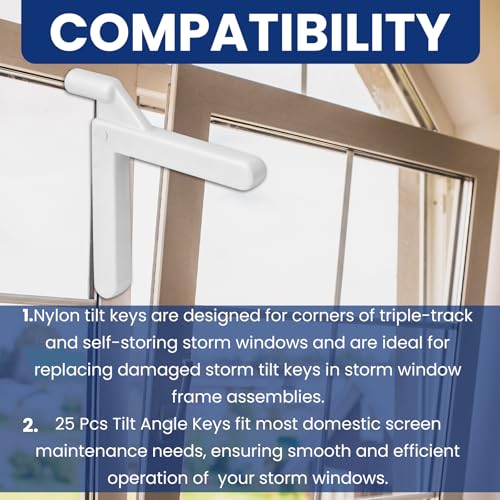 15150 Nylon Tilt Key for 3/16" Screen Frame Corner, 25 PCS