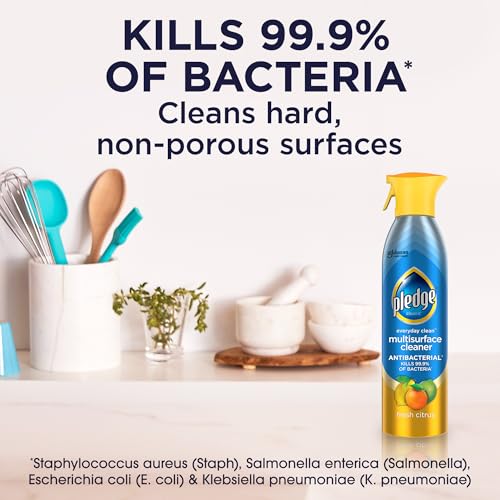 Pledge Antibacterial Multisurface Cleaner Spray, Fresh Citrus, 9.7 oz, 1 pk - size: 9.7 Fl Oz (Pack of 1)