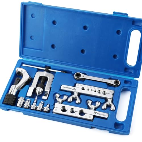 Thorstone 45 Degree Flaring Tool Kit, 9 Tube Sizes from 1/8" to 3/4", Blue - size: 9 Sizes (1/8"-3/4")