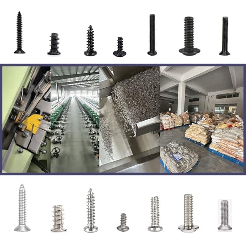 670Pcs Tiny Phillips Pan Head with Washer Self Tapping Screws, Carbon Steel, Small/Mini M2 M2.3 M2.6 M3 Wood Screws, Micro Sheet Screws Assortment Kit for Wood Electronic and Toy Repair