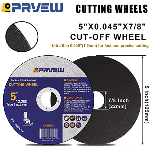 5 Inch Cut Off Wheels,10-Pack 5"x0.045"x7/8" Quality Cutting Disc - style: 5"x0.045"x7/8"(10-PK)