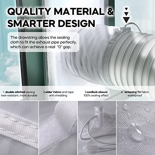 LOVIGA Portable AC Window Vent Kit, 100% Sealing Window Seal Kit - color: Sliding/Hung Window-10"x36" (25x92cm)