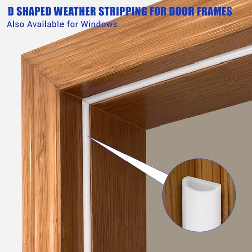 Weather Stripping Door Seal, 20Ft, White (3/8" W × 1/4" T) - color: White, size: S (3/8" W × 1/4" T)
