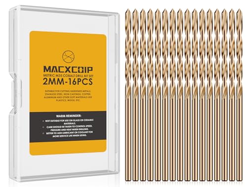 Metric 16Pcs 2mm M35 Cobalt Drill Bit Set - size: 2mm（16pcs）