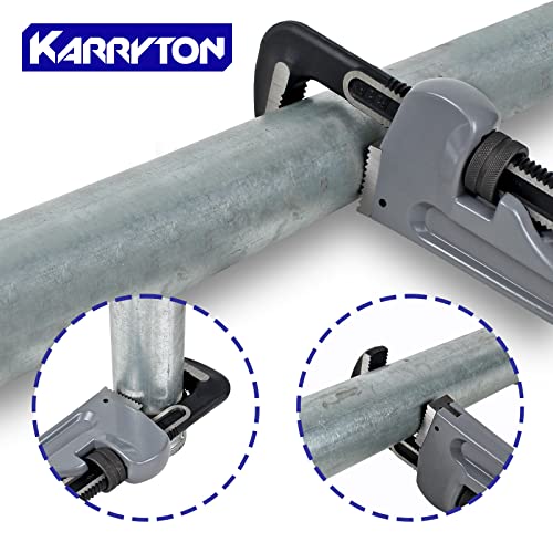 36 Inch Aluminum Pipe Wrench, 6-1/4"/158mm Adjustable Cr-Mo Jaw Opening Heavy Duty Aluminum Straight Handle Plumbing Wrenches, Perfect Plumbers Tool Exceed GGG Standard (36-INCH) - size: 36-IN, style: Straight
