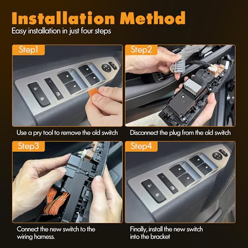 YBC Front Driver Side Power Window Switch for 2007-2009 Silverado Sierra - style: 2007-2009