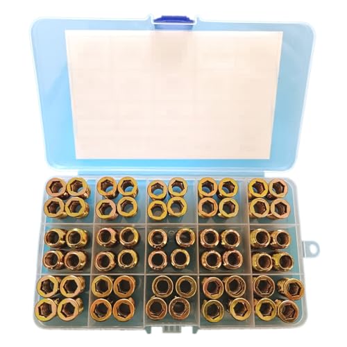 60pcs Threaded Inserts for Wood, 5/16"-18x20mm Screw in Nut Fasteners - size: 5/16"-18 x 20mm