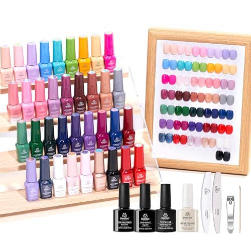 Beetles Gel Nail Polish Set, 36 Colors Pink Purple Red Green Blue Brown - color: Shifting Lights - 36 Colors