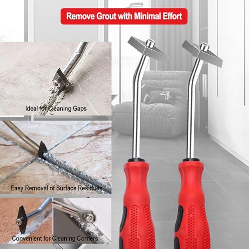 Grout Removal Tool with 3 Replacement Carbide Tip, Grout Remover