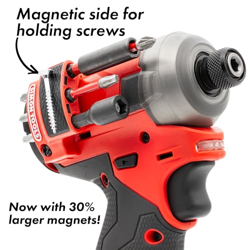 Simon Tools Magnetic Bit Holder for Milwaukee M12 Fuel Surge Impact Driver and Drill - Holds 6 Bits - color: Black Right Side, size: Fits Model No 25xx (Gen2) ONLY!