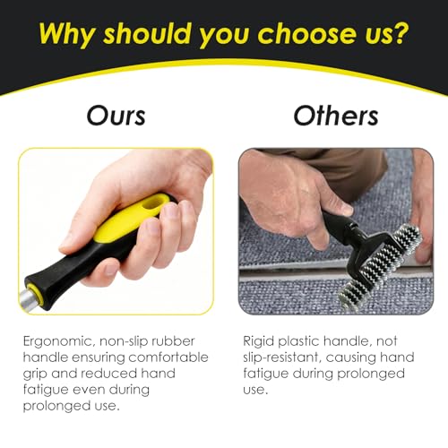 Carpet Seam Roller Tool - Ergonomic Non-Slip Handle for Easy Use, Hot Melt Tape Roller for Loop Pile Carpets, Lightweight Design for Home and Commercial Applications - size: Single Roller Only