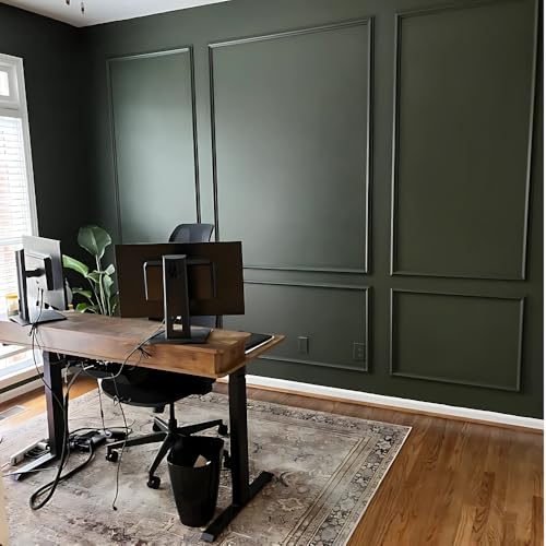 Peel and Stick Wall Molding Kit – Pre Cut Wainscoting Panels, DIY Molding Trim for Walls, Easy Install Accent Wall Kit, Peel and Stick Wainscoting Panels, Wainscoting Panels