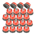 A A IN 20 Pack 3 Inch Crimped Wire Cup Brush for Angle Grinder - size: 20 pack, style: 3 Inch Crimped Wire Brush