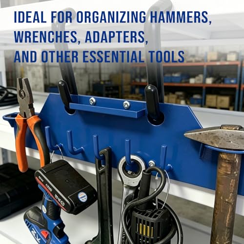 Heavy Duty Lineman Tool Board for Bucket Trucks Wall Mount Tool Organizer with 2" & 3" Aerial Bucket Hooks,Linework Bucket Truck Accessories
