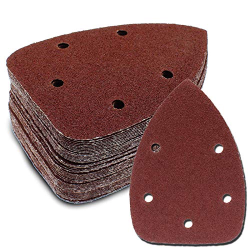 50 Pcs Mouse Detail Sander Sandpaper, 60 Grit, 5 Hole - size: 60 Grit - 50 Pcs
