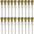20PCS Brass Wire Brushes - Metal Rust Removal, Cleaning, and Polishing - 6mm Diameter, 1/8″ (3mm) Shaft - Removes Burrs, Dust, and Oxide Layer - Handles Rough Surfaces - Rotary Tool Accessories - style: Brass Wire Brush 3*6mm 20PCS