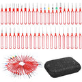 Terminal Removal Tool Kit 41 Pcs Depinning Tool Electrical Connector Pin Removal Tool Kit Pin Extractor Tool Set Wire Terminal Release Tool for Automotive Car Household Devices - Red - color: 41 PCS - Red Flat Handle