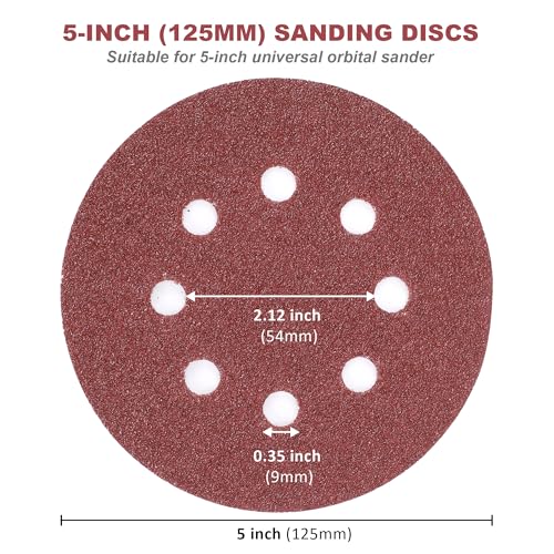 FASTPRO 200-Piece 5-Inch Sanding Discs Sandpapers