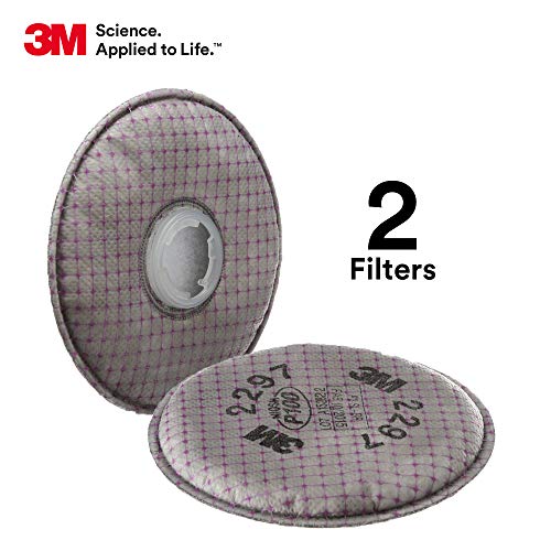 3M P100 Advanced Respirator Filter 2297, NIOSH Approved, 1 Pair
