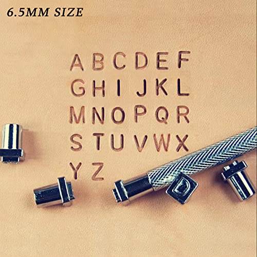 84 PCS Leather Craft Stamping Tools Set, Include 26 6.5mm Alphabet & 10 Number & 32 Patterns Stamp & 12 Tangcao Patterns Stamp & 3 Stamping Handle & 1 Leather Hammer, Leather Craft Stamps - color: 84 Pcs