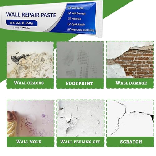 Wall Repair Paste,Drywall Patch Repair Kit,Plaster Repair Kit,Wall Fix,Wall Surface Hole Fill Quick and Easy Solution (3PC)