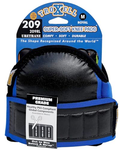 TROXELL USA Super-Soft Medium Royal Knee Pads - Comfortable, Adjustable, Washable Kneepads