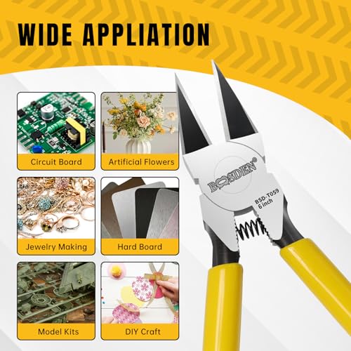 BOOSDEN 10 Pack Flush Cutters, 6'' Floral Wire Cutters Heavy Duty - color: 6''-10 Pack