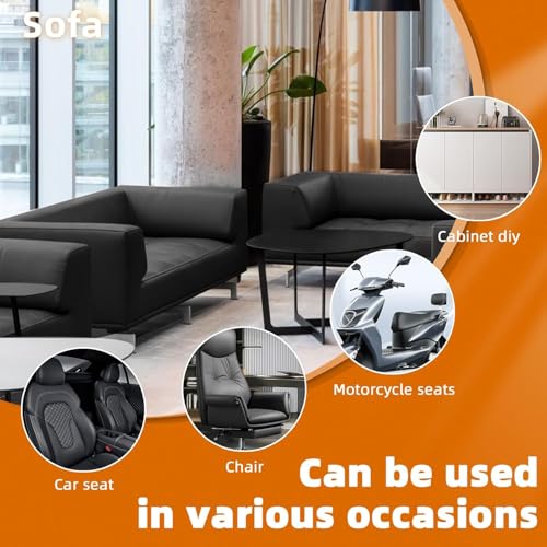 BSZHTECH Leather Repair Tape, Self-Adhesive Leather Repair Patch for Couch Furniture Sofas Car Seats, Advanced PU Vinyl Leather Repair Kit(Black,2Pcs 8.2X11 inch) - color: Black#1, size: 8.2X11IN