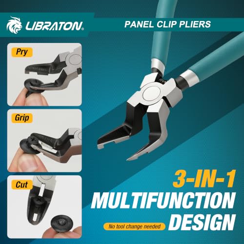 Libraton Panel Clip Pliers, Diagonal Cutting Pliers, Clip Removal Tool