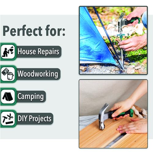 Mr. Pen- Claw Hammer, 8oz, Dark Green, Magnetic - color: Dark Green
