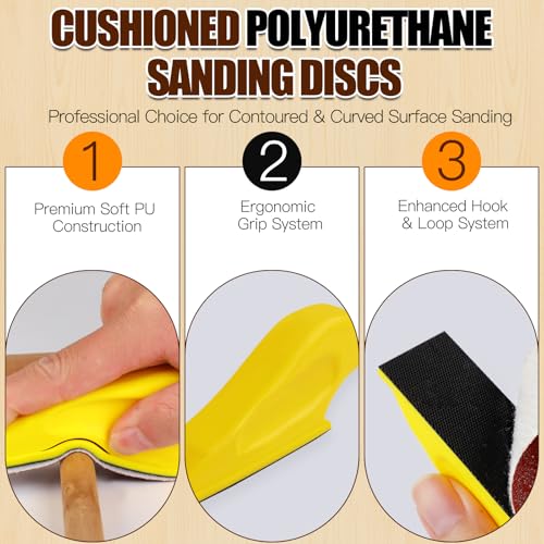 100PCS Micro Detail Sander Kit, 3-in-1 Precision Mini Finger Sander