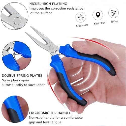 Precision Repair Tool Set, 12-Piece Craftsman & Miniature Tool Kit with Small Screwdrivers, Mini Pliers, Demagnetizer, Small Tool Kit for Phone, Laptop, Jewelry Repair, Includes Compact Storage Pouch