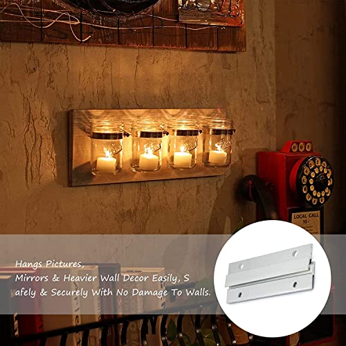 French Cleat Picture Hanger, 4 Inch Aluminum Z Hanger, 5 Pairs - size: 4inch-5Pairs, style: Standard thick