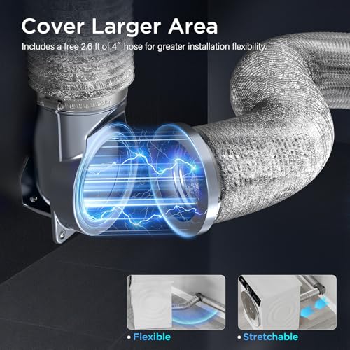 Magnetic Dryer Vent Coupling, 4-Inch Dryer Vent Connector - color: Gray