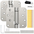 2 Pack 4 Inch Self Closing Door Hinges Kit, Satin Nickel - color: Satin Nickel - kit, size: 4" (2 Pack)