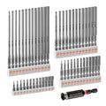 Geinxurn 53Pieces Fixedge Screwdriver Bit Set,1"/2"/4"/6" Mixed Hex Magnetic Alloy Steel Insert Power Bits Tips with Impact Bit Holder Stored in Storage Organizer for Home Repair - size: MIX-53