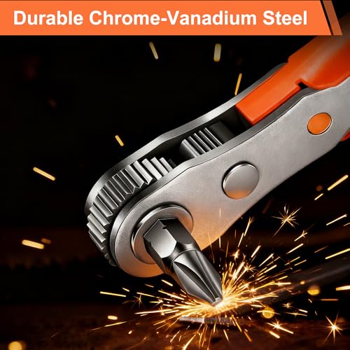 24 in 1 Right Angle Ratcheting Screwdriver Set for tight spaces