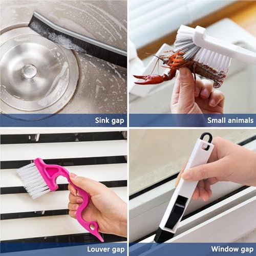 CRAFNEW 14Pcs Small Crevice Cleaning Brush Set, Groove Gap Cleaning Tool